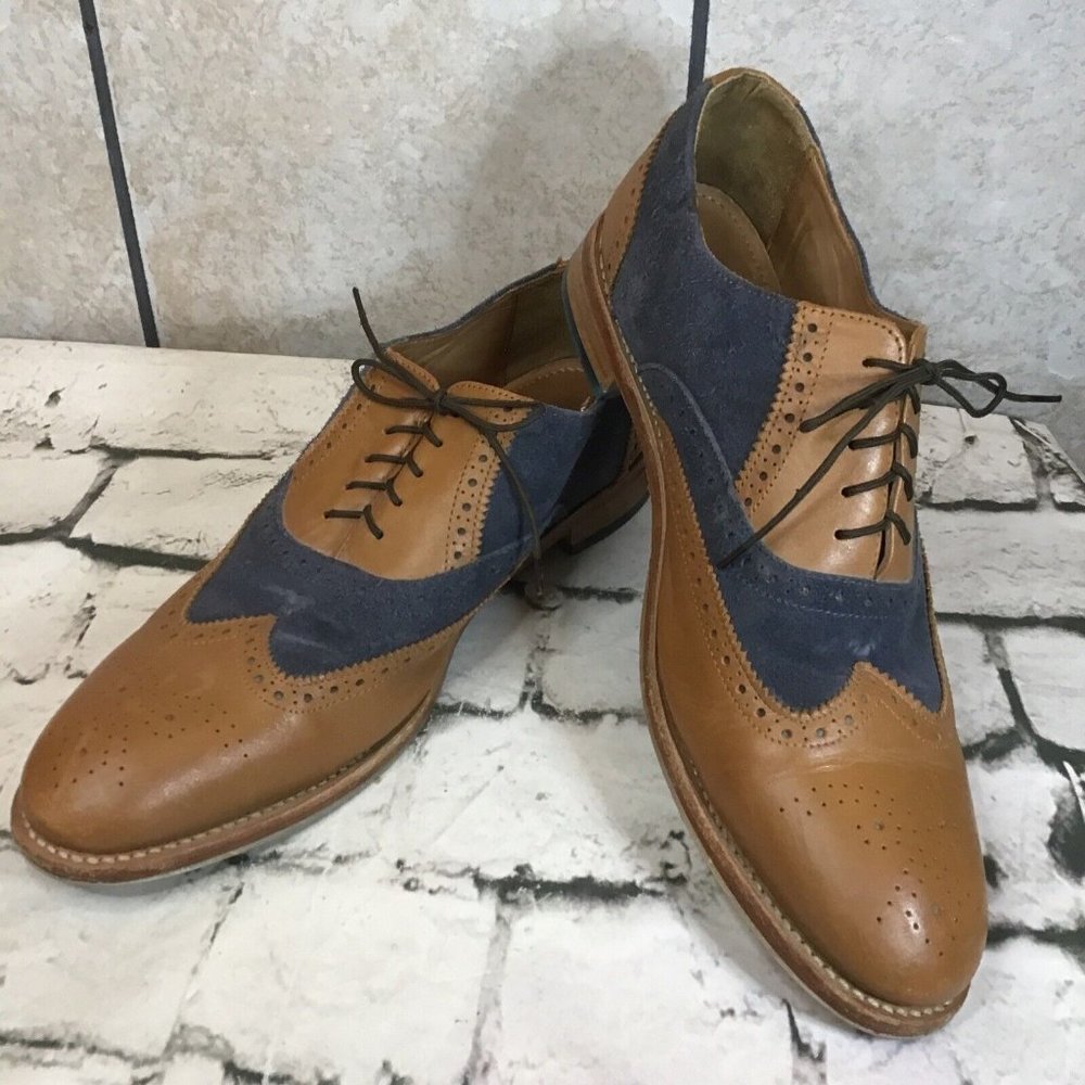Samuel Wndsor‎ Shoes Mens Size 12 Classic Wingtip Oxfords Lace Up Leather
